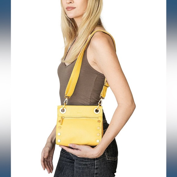 Hammitt Tony Gold Tone Grommet Studded Leather Crossbody Bag and wallet set - Picture 11 of 15